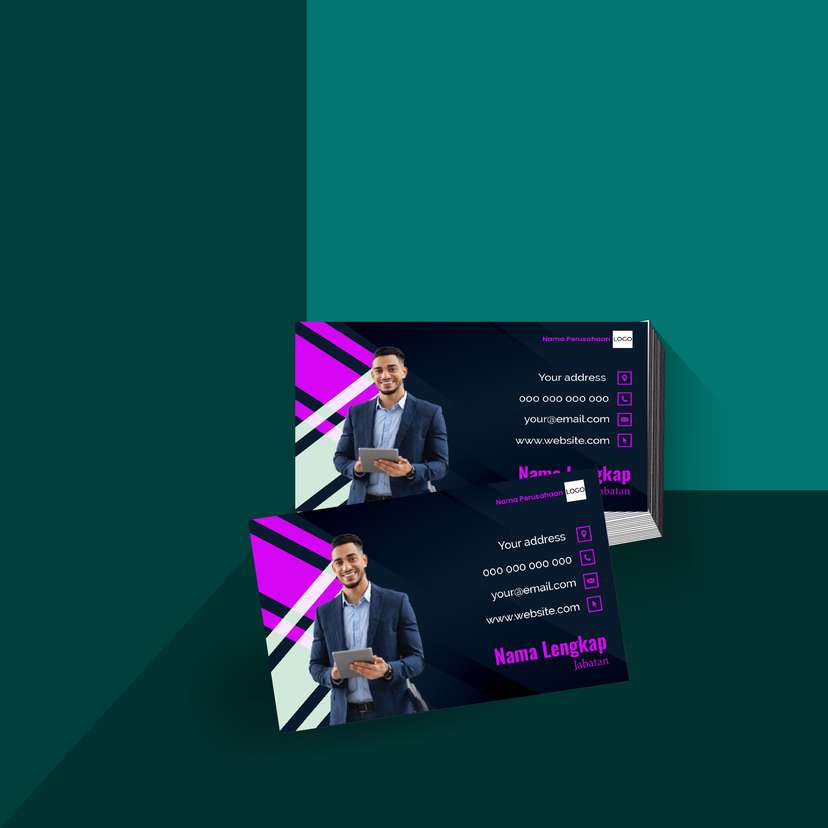 Kartu Nama Kreatif Bernuansa Cokelat dan Hijau dengan Sentuhan Modern, Memberikan Kesan Natural dan Profesional - Image 1