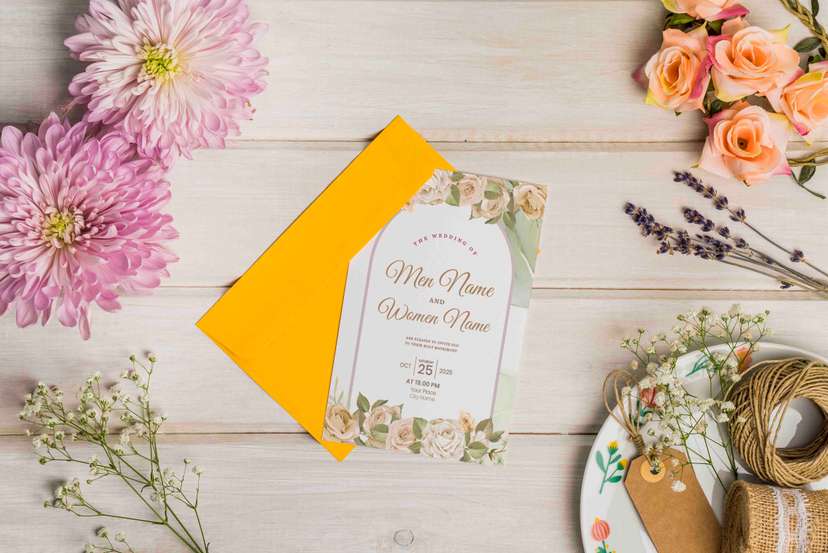 Undangan Pernikahan Floral Watercolor Nuansa Hijau Pastel Elegan - Image 2