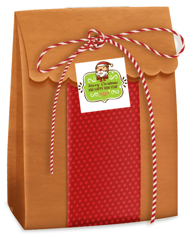 Sticker Ucapan Merry Christmas and Happy New Year Bakery House  - Image 1