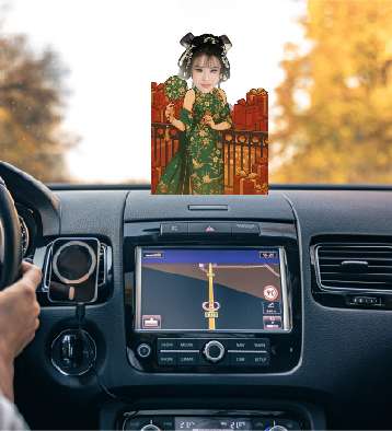 Akrilik Goyang-Goyang Cewek Oriental  Elegan dengan Nuansa Imlek Meriah - Image 1