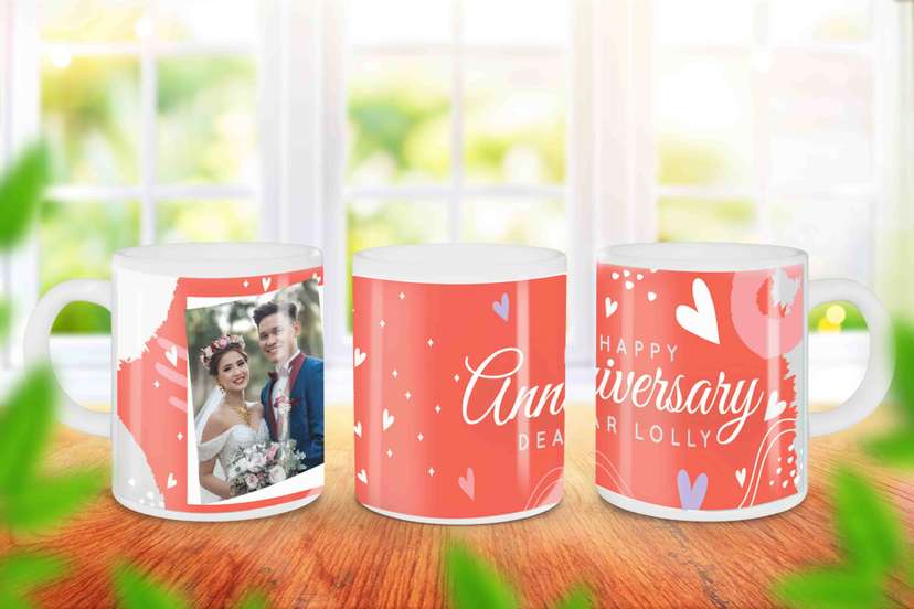 Mug Souvenir Anniversary Romantis Bersama Pasangan - Image 1