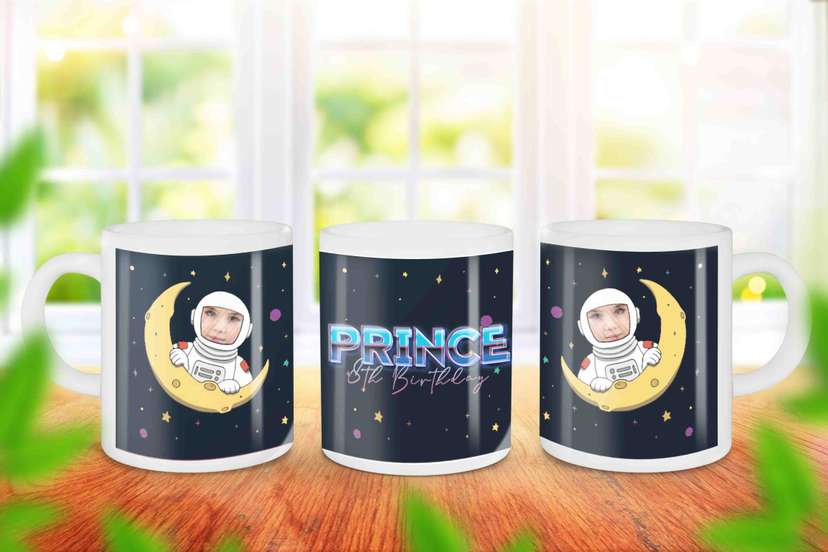 Mug Souvenir Ulang Tahun Astronot di Bulan - Image 1
