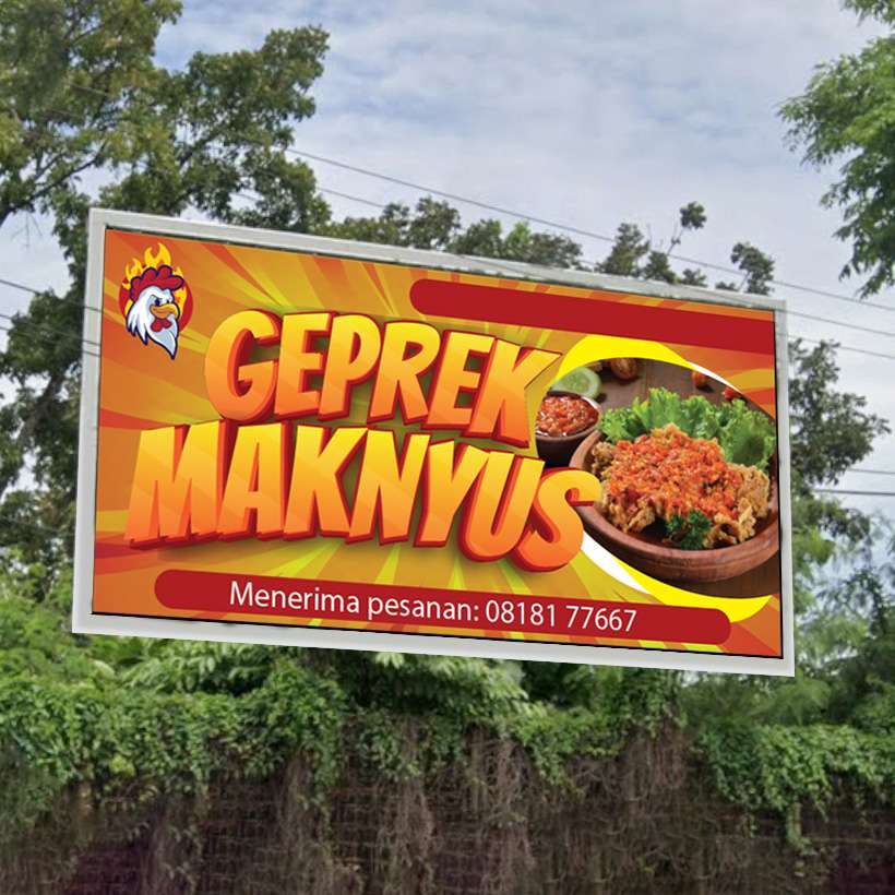 Baliho Ayam Geprek Maknyus Pedas Gurih Bikin Nagih Favorit Umkm - Image 1