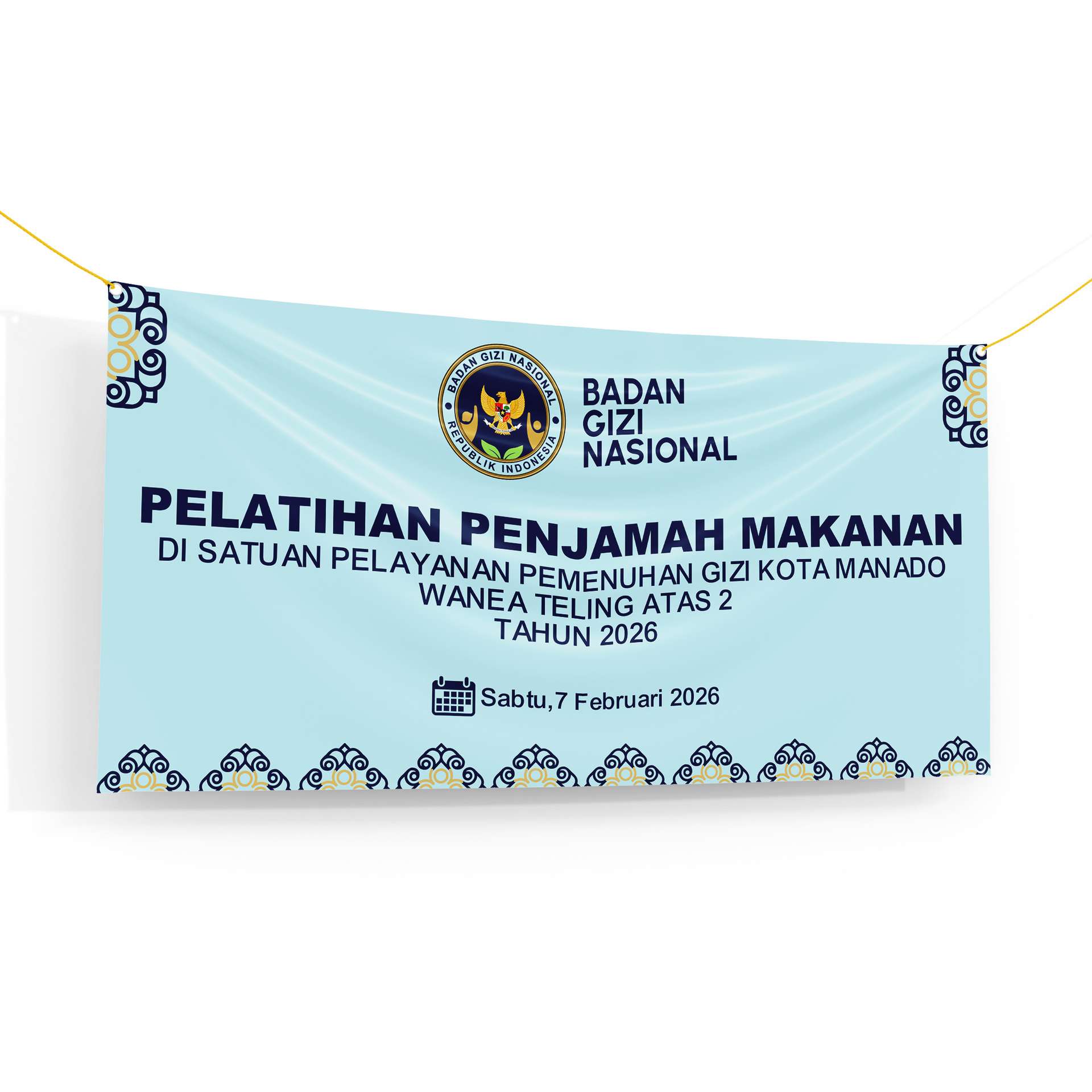 Baliho Pelatihan Penjamah Makanan SPPG Latar Biru Muda - Image 1