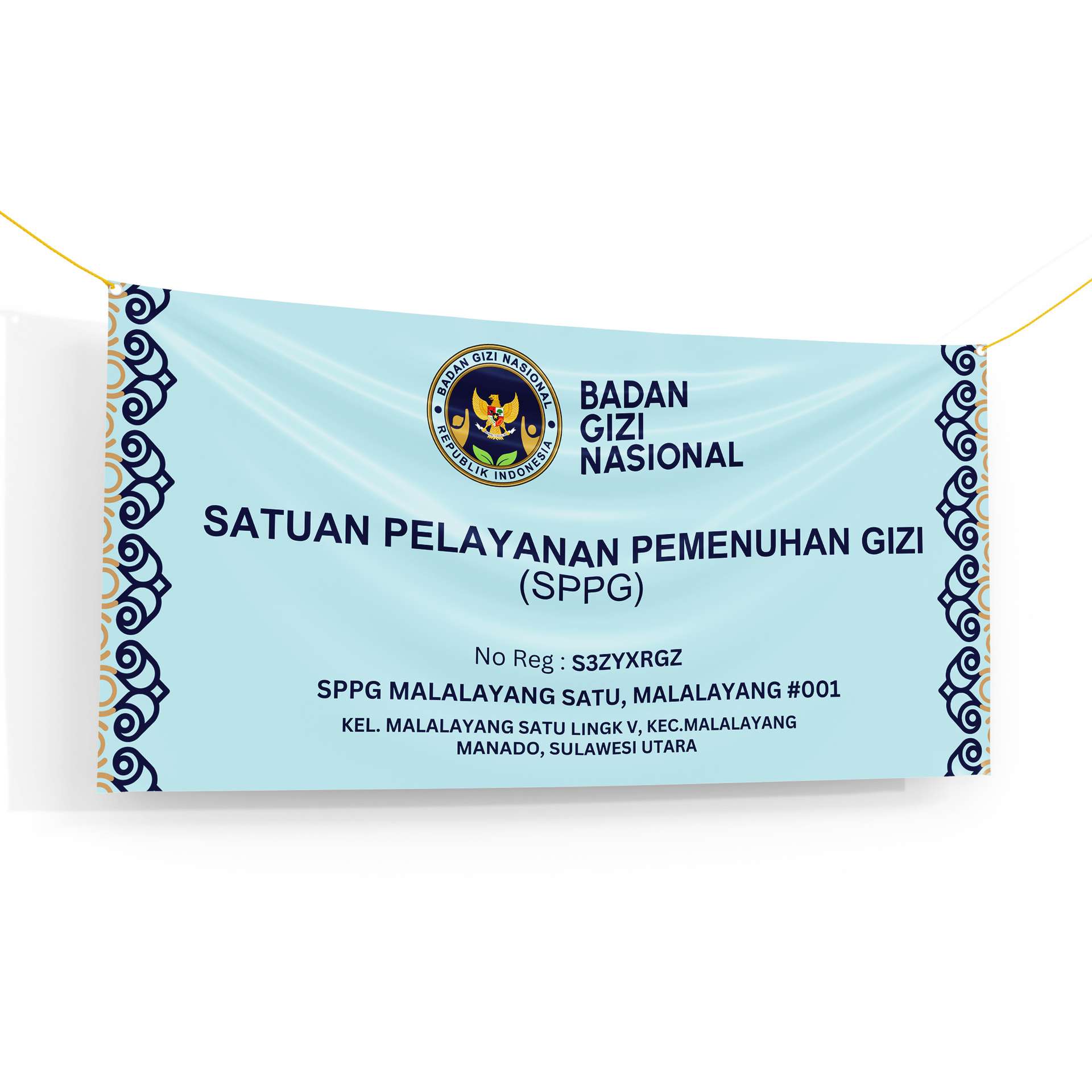 Baliho SPPG Badan Gizi Nasional Latar Biru Muda - Image 1