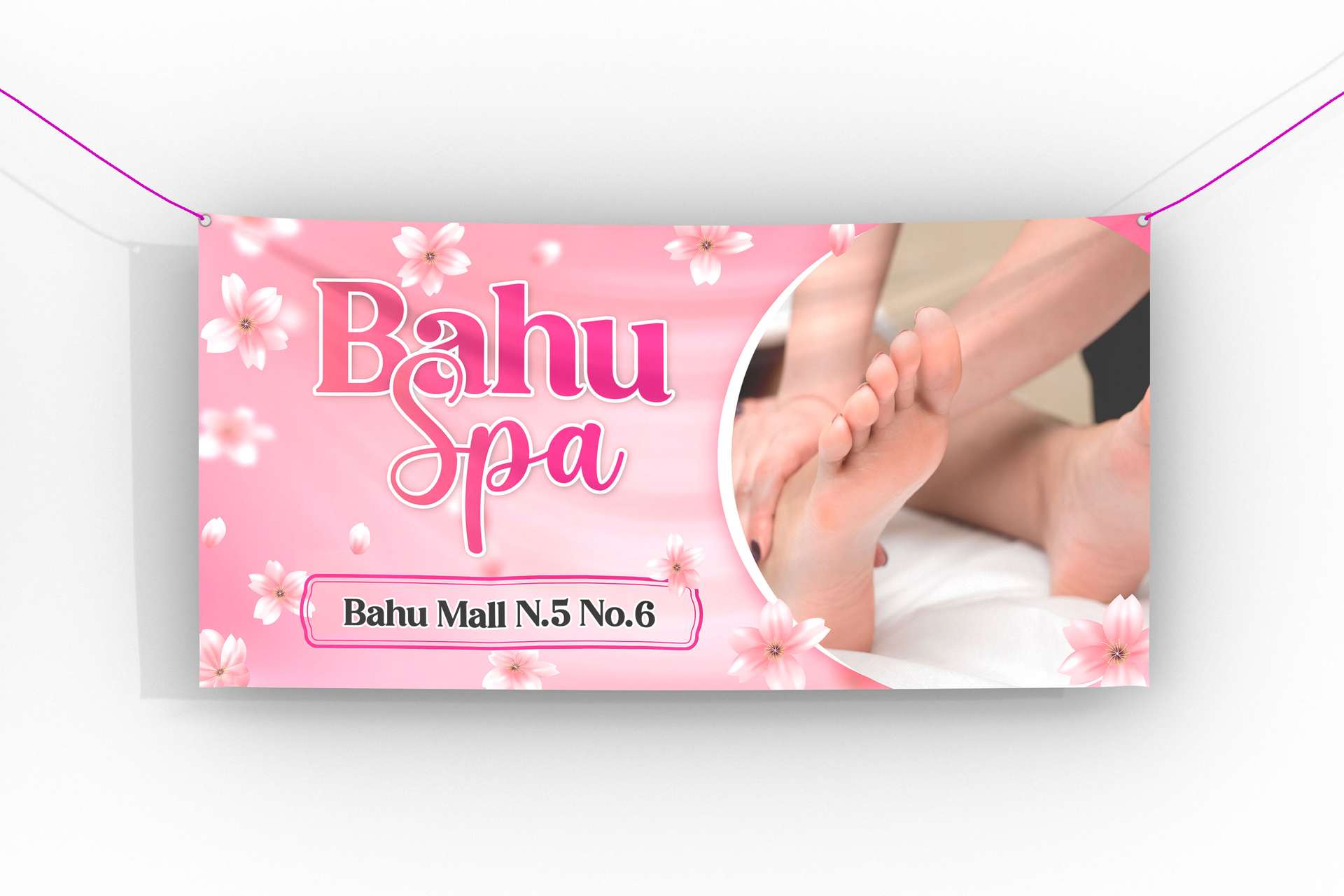 Luxury Pink Spa Promotion Banner – Beauty Salon Marketing Template - Image 1