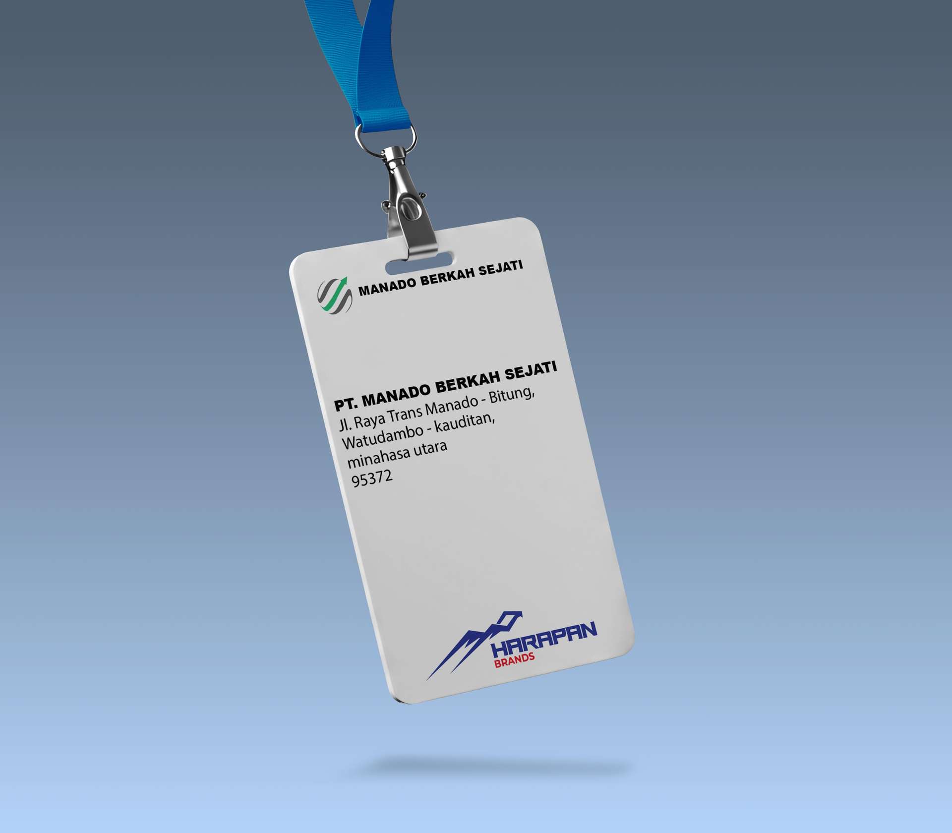 ID Card Perusahaan Dengan Latar Putih Dan Sedikit Aksen Hijau - Image 2