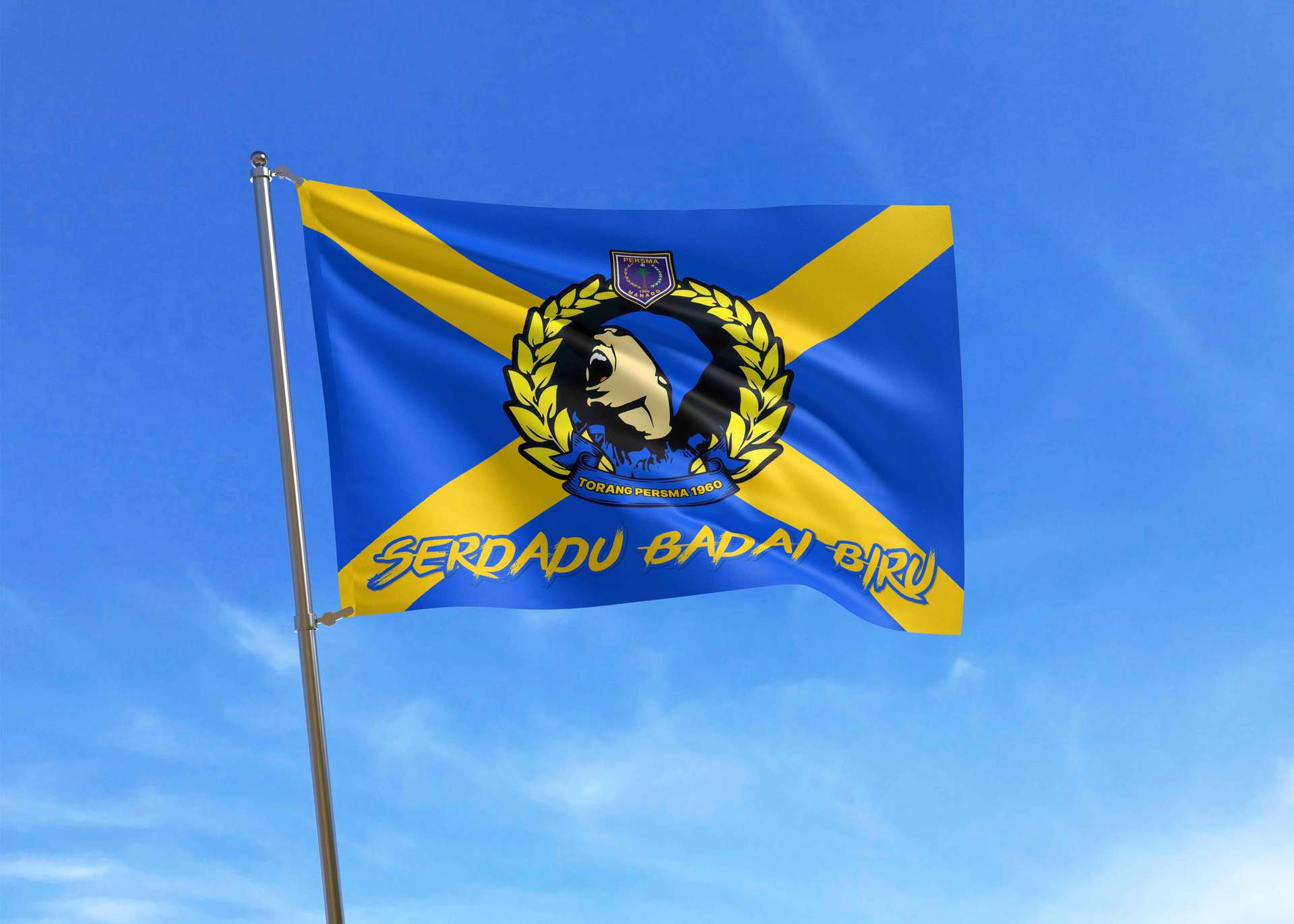 Bendera Klub Bola - Serdadu Badai Biru Legacy - Image 1