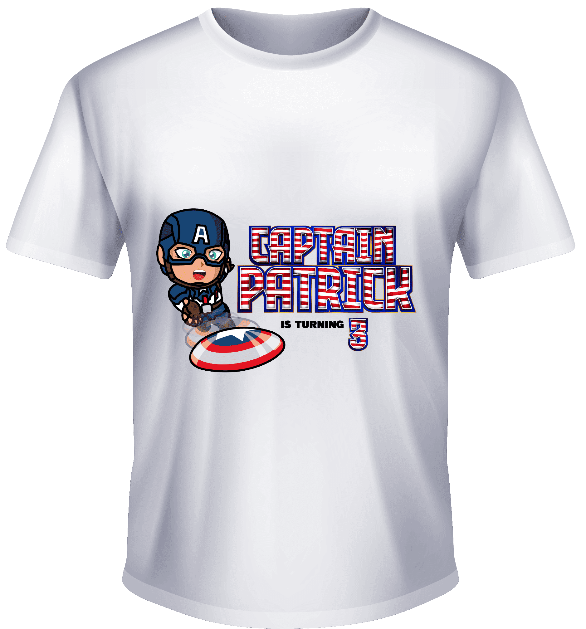 Kaos Ulang Tahun Captain Hero Anak - Image 1