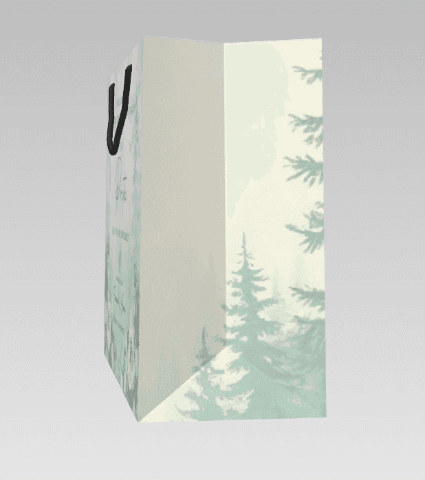 Wedding Gift Paper Bag Bridesmaid Invitation Elegant Green Floral - Image 2