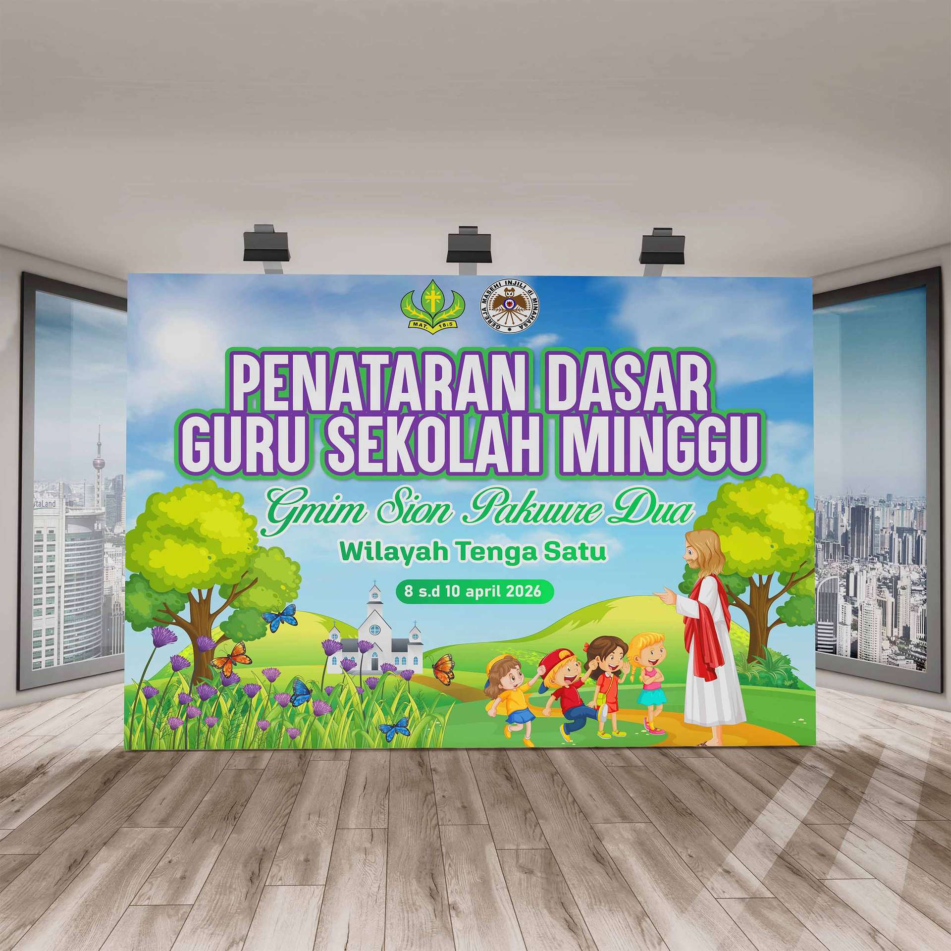 Backdrop Event GMIM – Tema Edukasi & Rohani Anak - Image 1