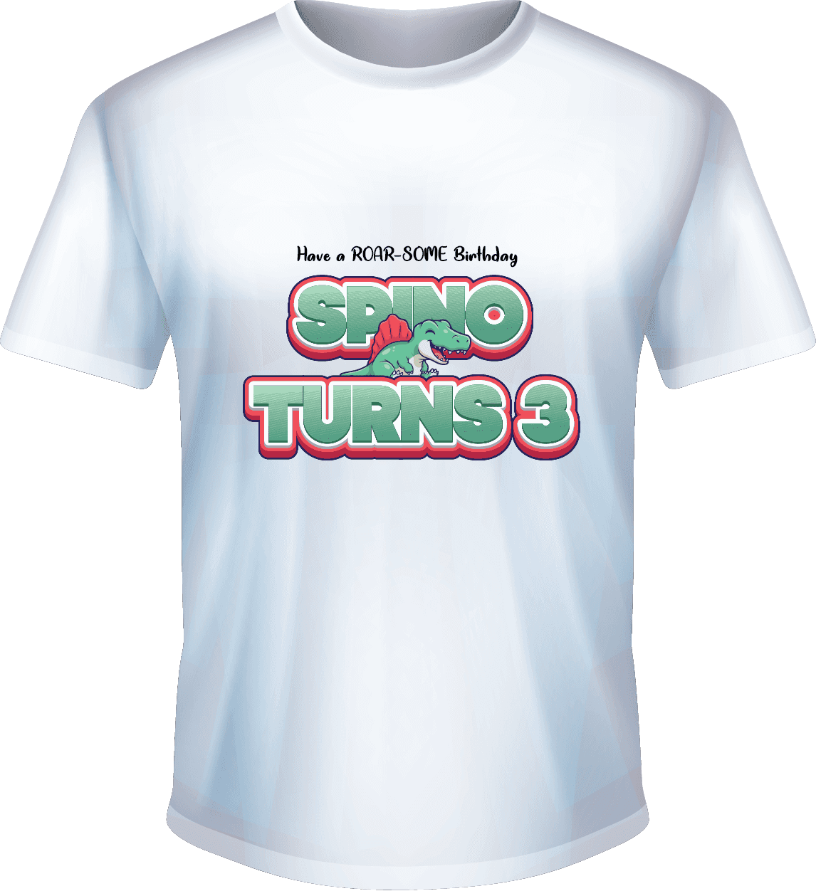 Kaos Ulang Tahun Anak Tema Dino Roarsome - Image 1