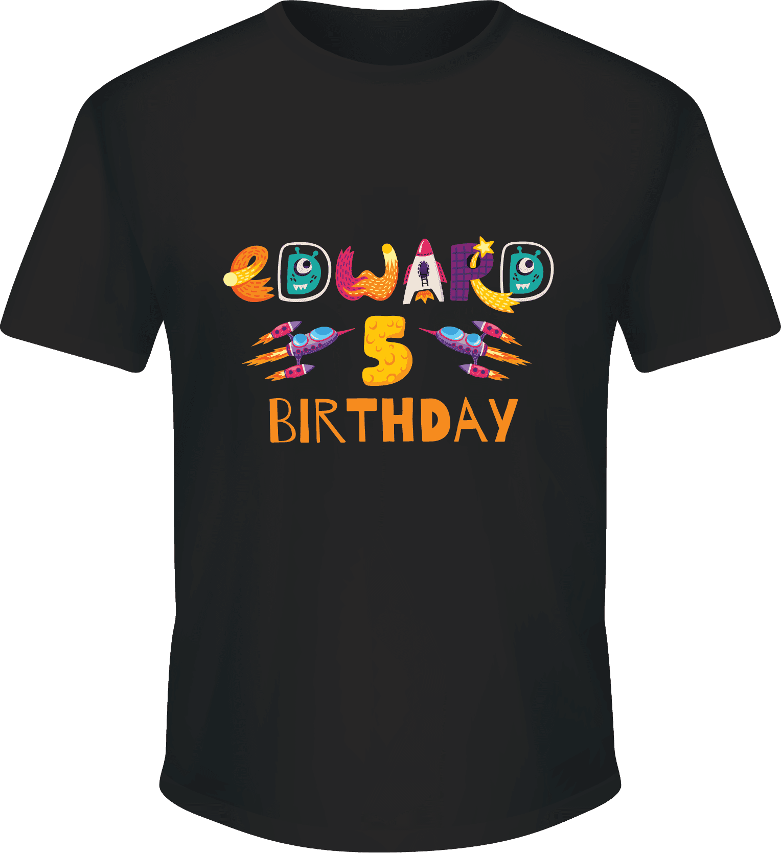 Kaos Ulang Tahun Space Monster Custom - Image 1
