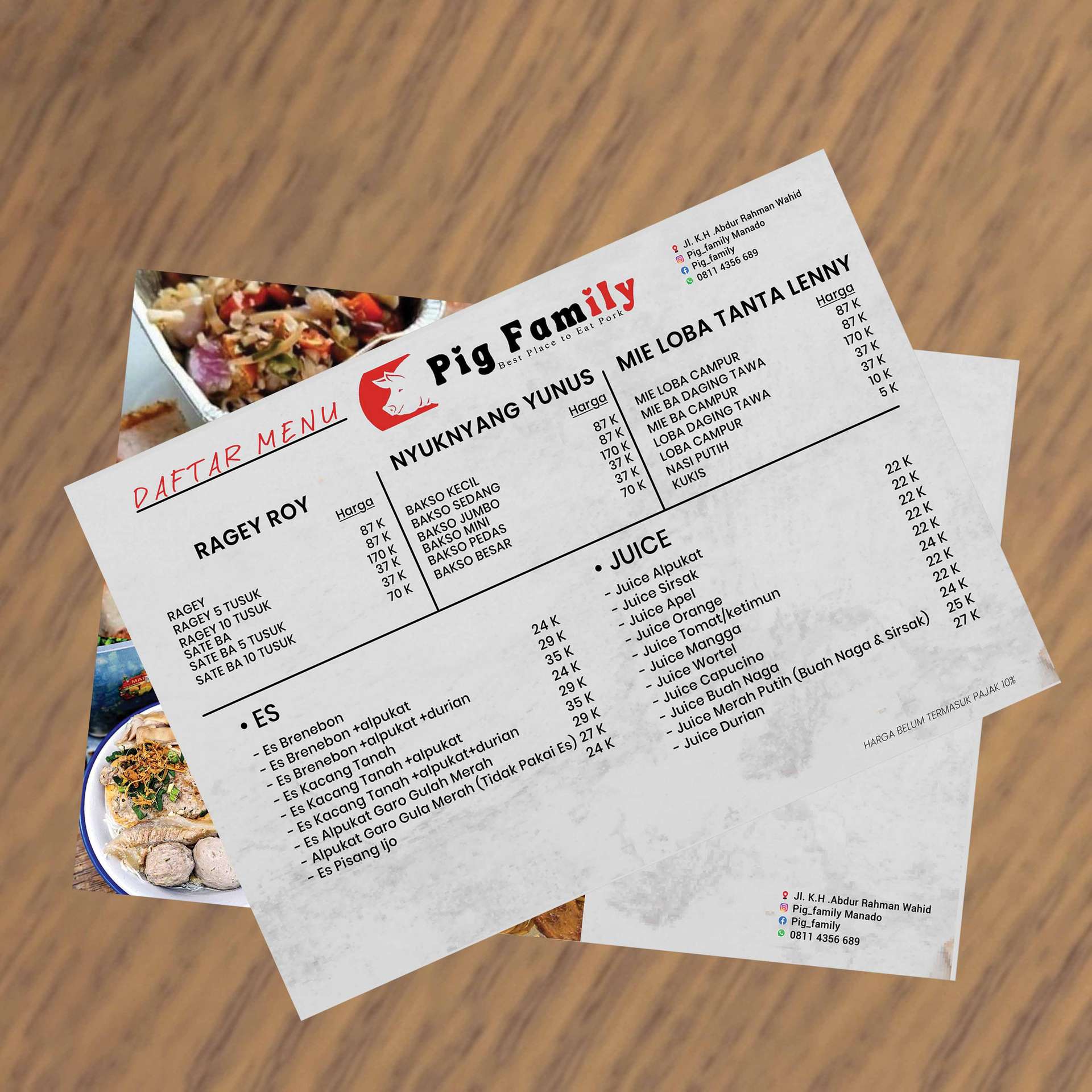 Menu A3 Desain Estetik UMKM Merah Orange Hitam (Copy) - Image 2