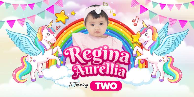 Baliho Hari Ulang Tahun Anak Unicorn - Image 1