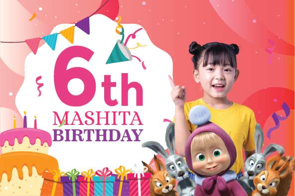 Baliho Ulang Tahun Masha and The Bear - Image 1