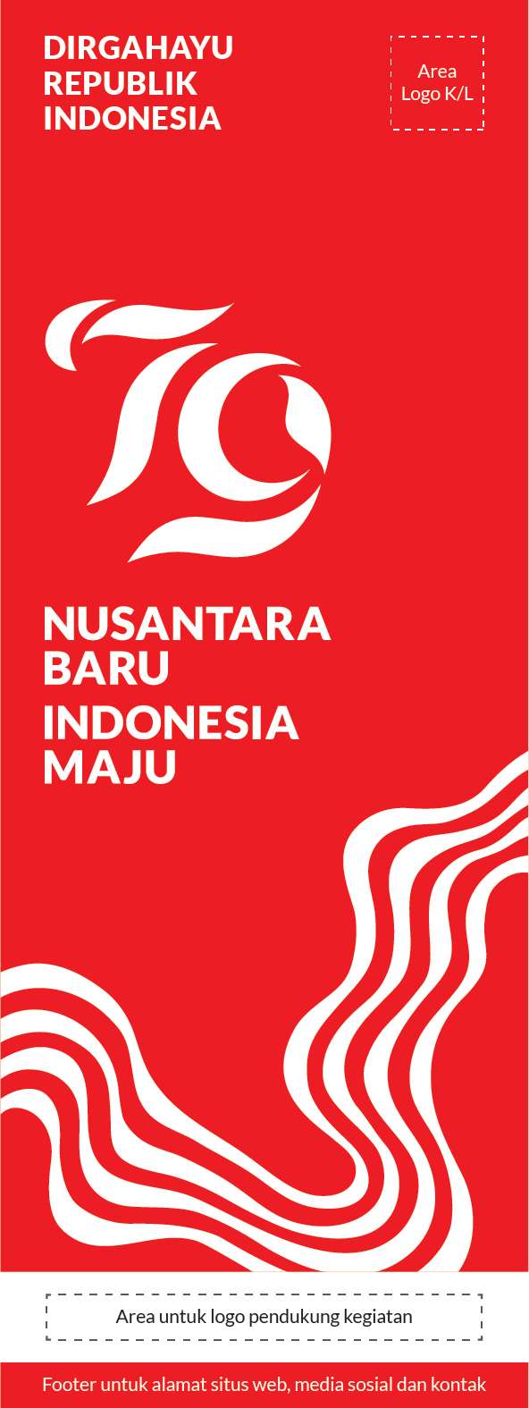 Standing Banner Dirgahayu Republik Indonesia ke-79 Desain Standar - Image 1