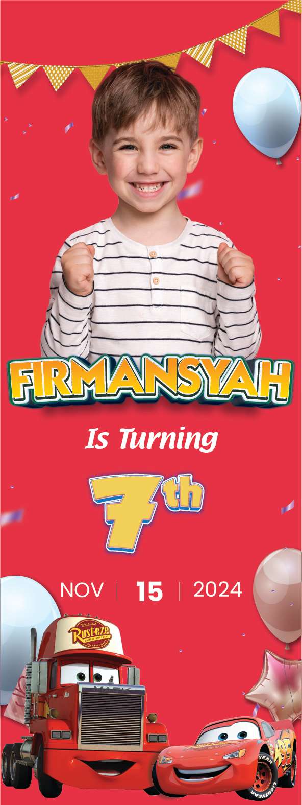 Baliho Ulang Tahun Cars - Image 1