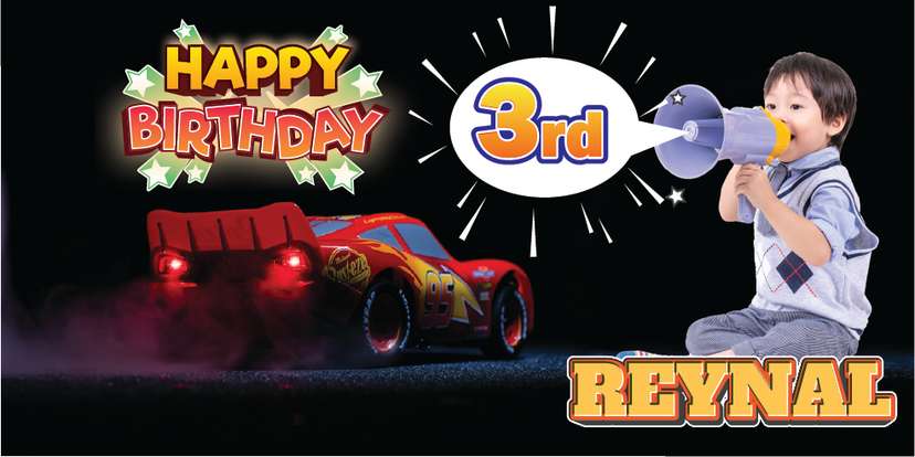 Baliho Ulang Tahun Cars - Image 1