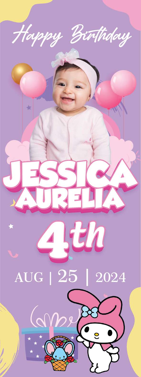 Standing Banner Ulang Tahun My Melody - Image 1