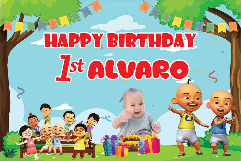 Baliho Ulang Tahun Upin Ipin - Image 1