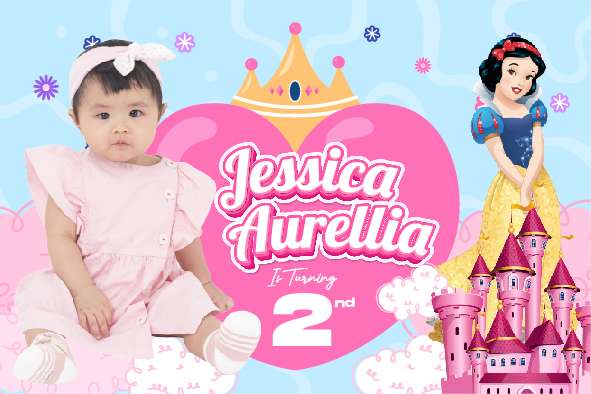 Baliho Hari Ulang Tahun Anak Princes - Image 1