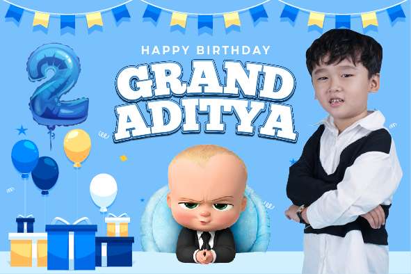 Baliho Hari Ulang Tahun Anak The Boss Baby - Image 1