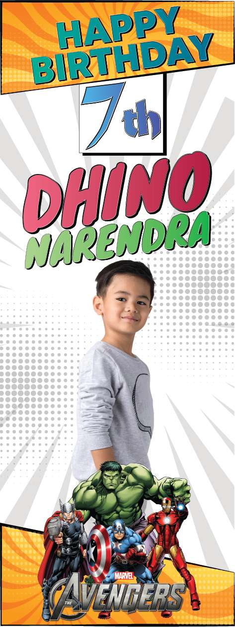 Standing Banner Ulang Tahun Avengers - Image 1