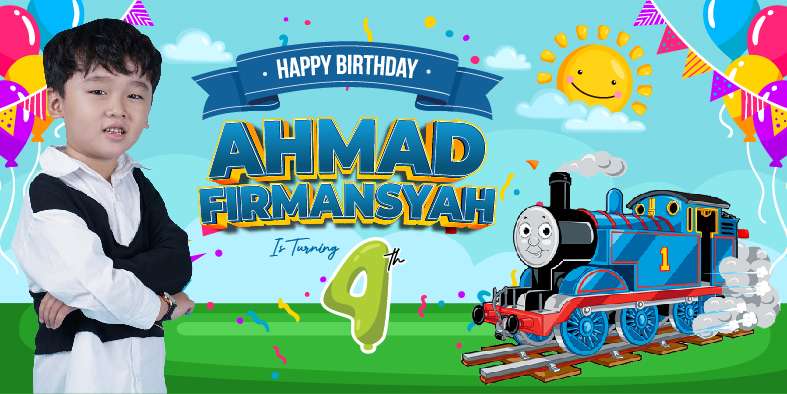 Baliho Hari Ulang Tahun Anak Thomas - Image 1