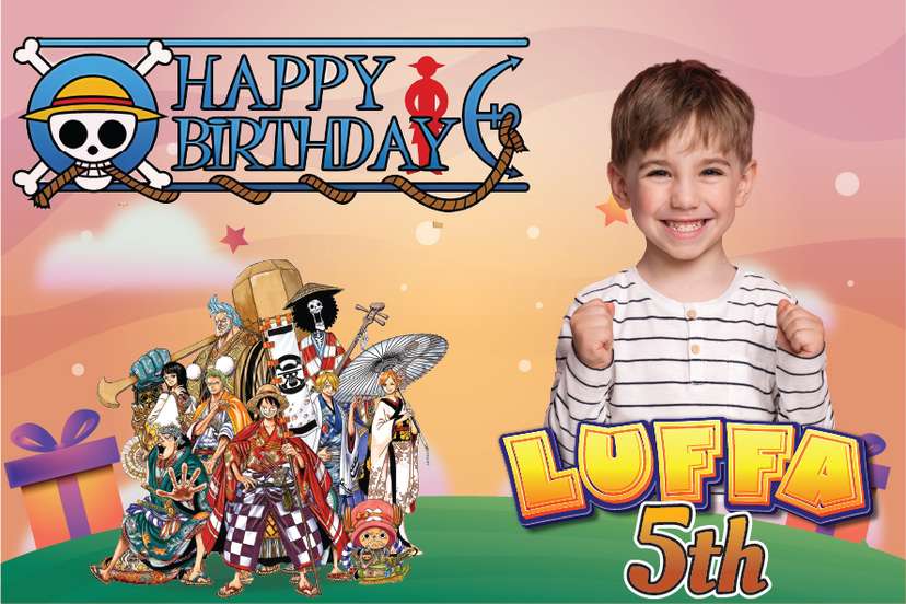 Baliho Ulang Tahun One Piece - Image 1