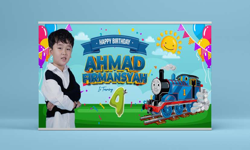 Baliho Hari Ulang Tahun Anak Thomas - Image 2
