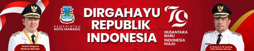 Spanduk Dirgahayu Republik Indonesia RI Ke-79 Pemkot Manado - Image 1