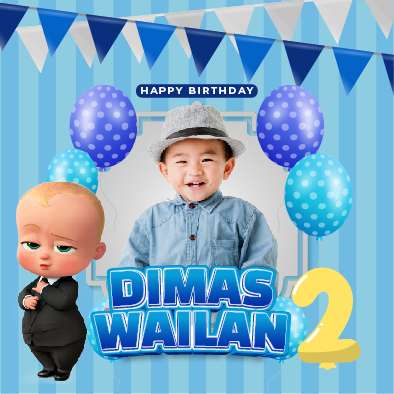 Baliho Hari Ulang Tahun Anak The Boss Baby - Image 1