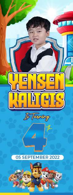 Standing Banner Hari Ulang Tahun Anak Paw Patrol - Image 1