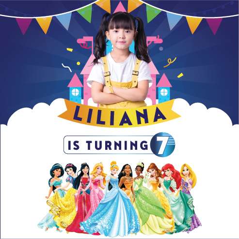 Baliho Ulang Tahun Princess - Image 1