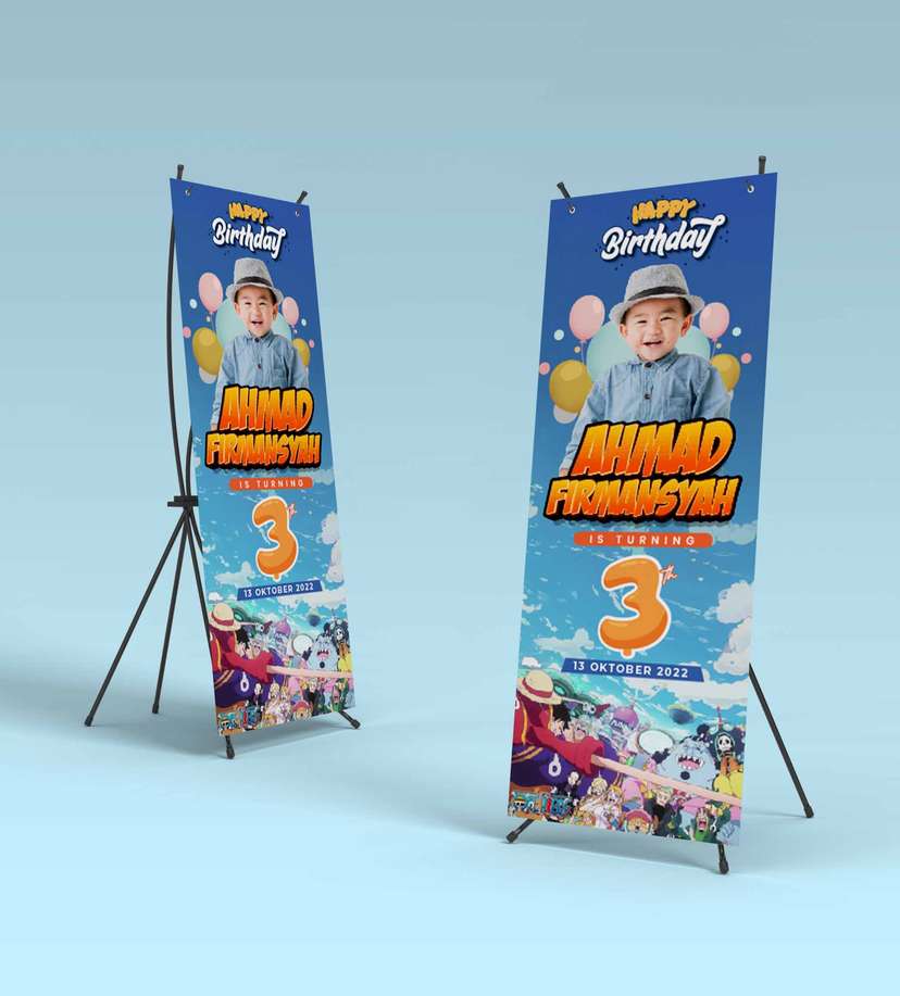 Standing Banner Hari Ulang Tahun Anak One Piece - Image 2