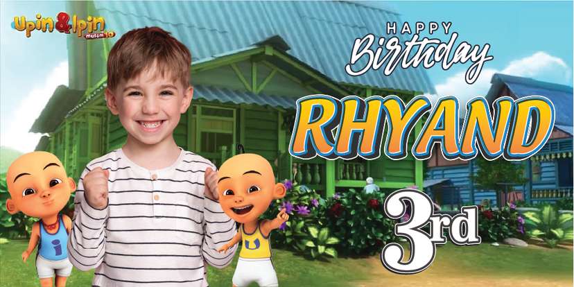 Baliho Ulang Tahun Upin Ipin - Image 1