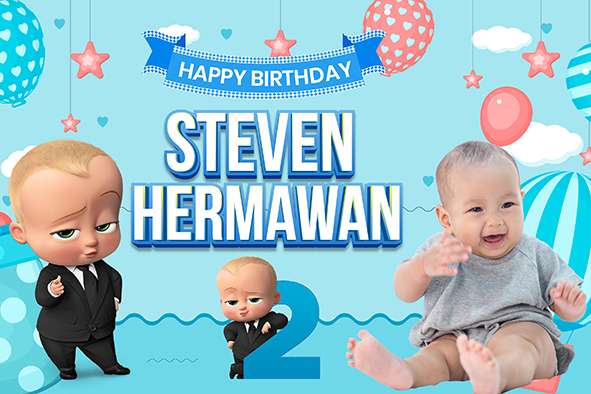 Baliho Hari Ulang Tahun Anak Baby Boss - Image 1