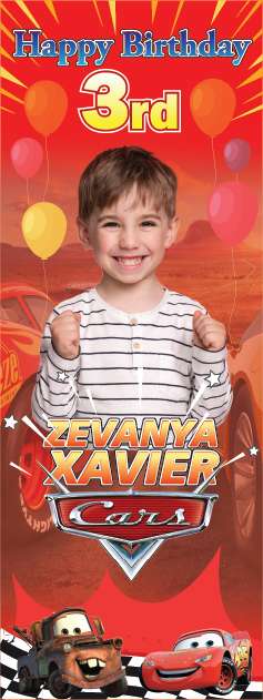 Standing Banner Ulang Tahun Cars - Image 1