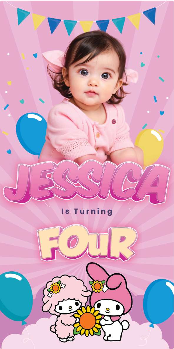 Baliho Ulang Tahun My Melody - Image 1