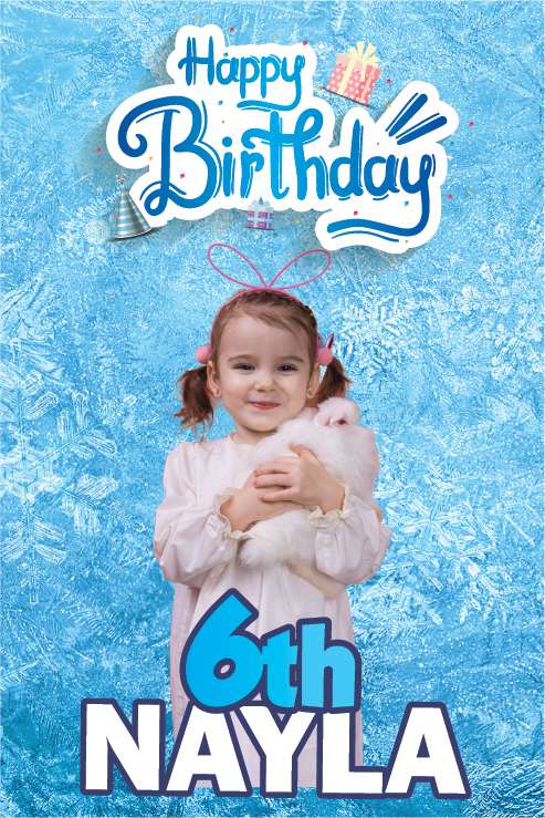 Baliho Ulang Tahun Frozen - Image 1