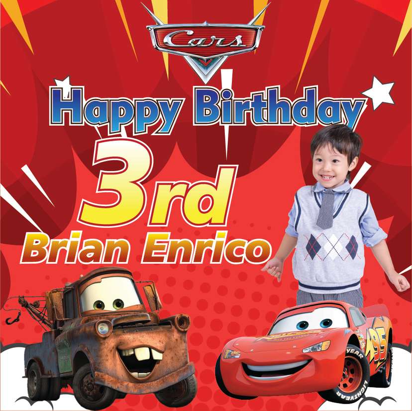 Baliho Ulang Tahun Cars - Image 1