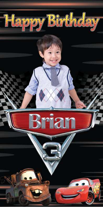 Baliho Ulang Tahun Cars - Image 1