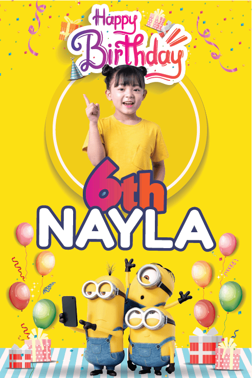 Baliho Ulang Tahun Minions - Image 1