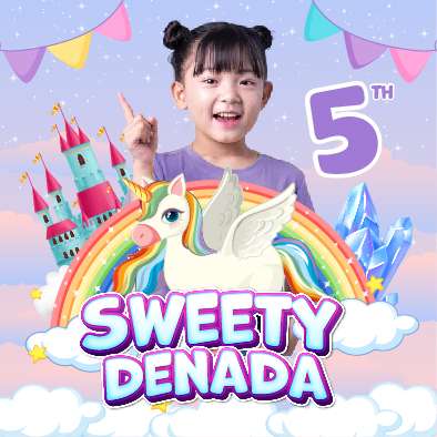 Baliho Hari Ulang Tahun Anak Unicorn - Image 1