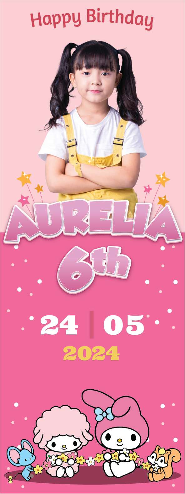 Standing Banner Ulang Tahun Sanrio - Image 1