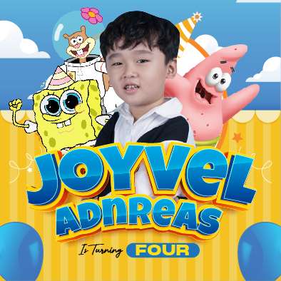 Baliho Hari Ulang Tahun Anak Spongebob - Image 1