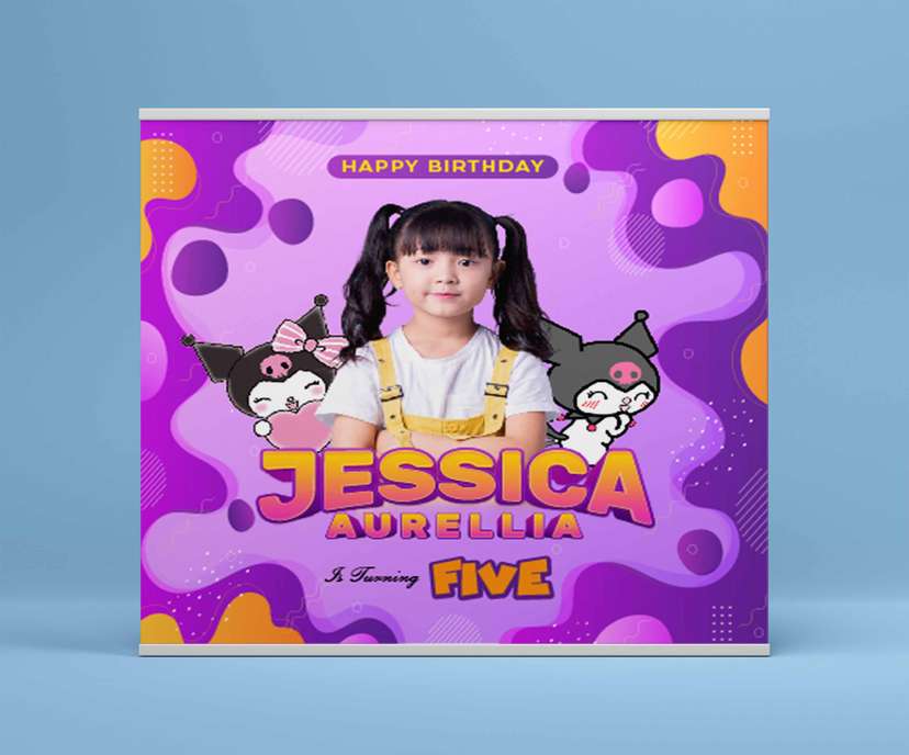 Baliho Hari Ulang Tahun Anak Kuromi - Image 2