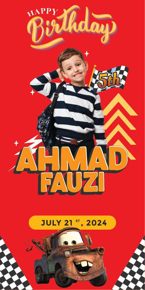 Baliho Ulang Tahun Cars - Image 1