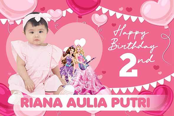 Baliho Ulang Tahun Barbie - Image 1